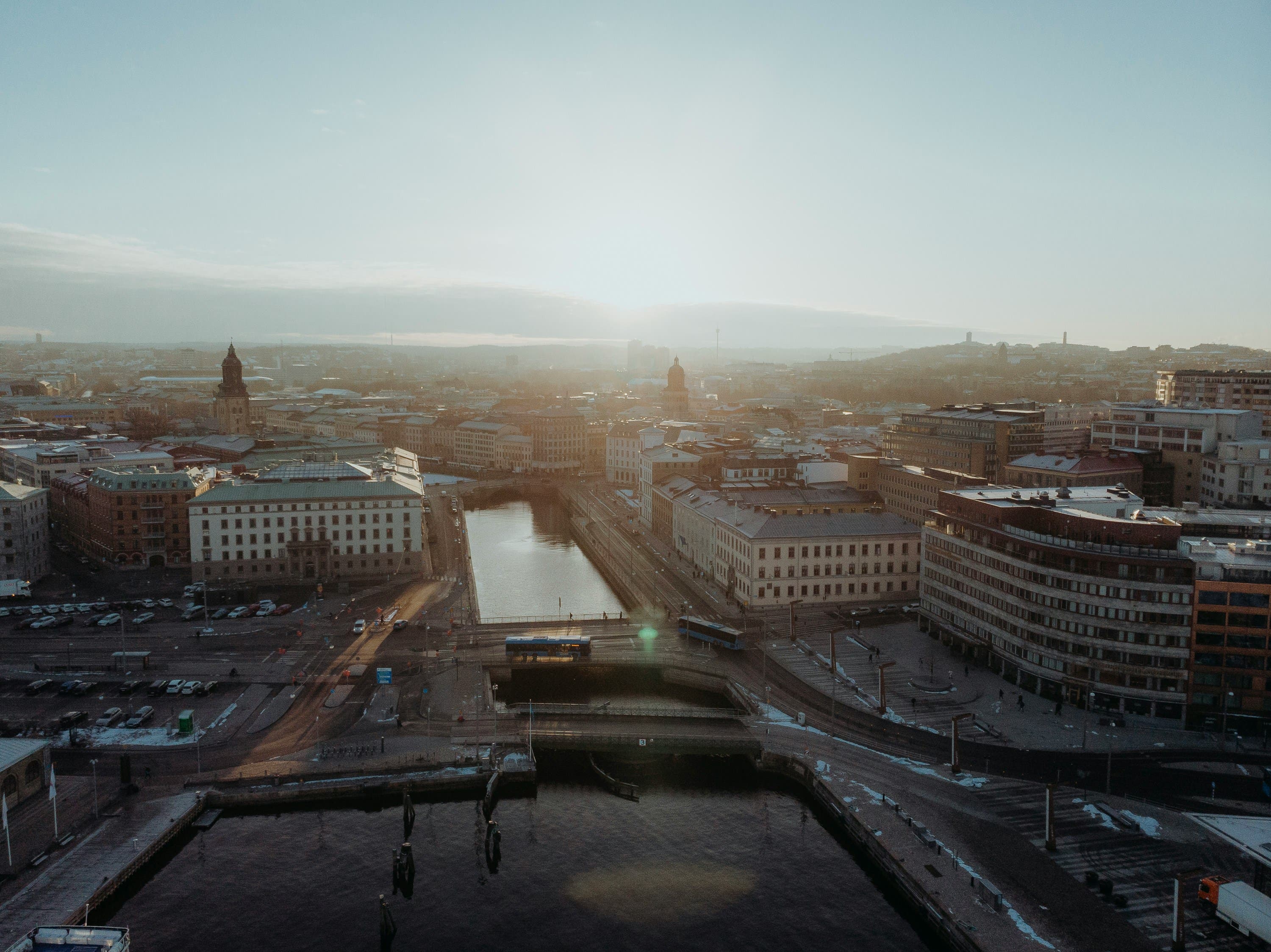 Bild tagen ovanfrån med utsikt över göreborgs stad